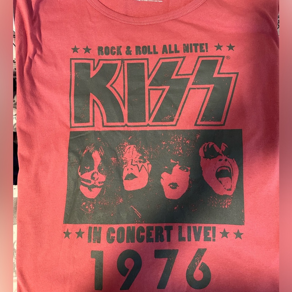 Kiss NEW Concert 1976 World Tour T-Shirt